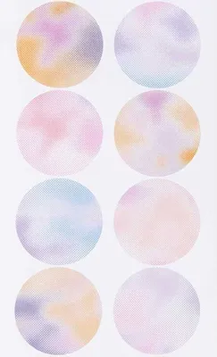 Produktbild von Runde Aufkleber - Pastell Unschärfe - 20 Stück