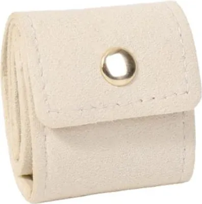 Image de INF Organisateur de Bijoux de Voyage Portable - Étui en CuirPolyuréthaneCompact Beige