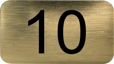 Produktbild von Nummernschild selbstklebend, 35 x 20 mm, Type 10, Kunststoff gold metallic