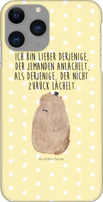 Produktbild von Mr. & Mrs. Panda Iphone 11 Pro Handyhülle Murmeltier - Gelb Pastell - Geschenk, Lustige Sprüche, Freundlichkeit, Knigge, Premium Kunststoff, Fröhlichkeit, Handy Case