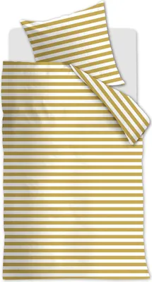 Produktbild von Ambiante Mako-Satin-Bettwäsche-Garnitur Orsin Farbe Yellow Größe 155x220+80x80