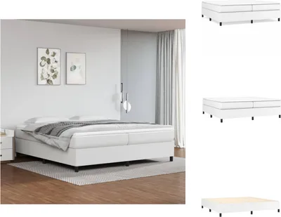 Immagine prodotto di vidaXL Letto a molle bianche 200x200 cm in Pelle finta - Letti & strutture letto