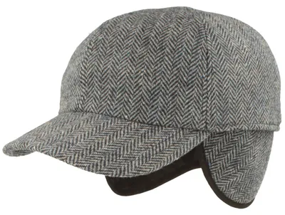 Imagen del producto de Gorra de invierno con estampado de espiga y protección para las orejas, de la marca Hut-Breiter, color azul, talla 65