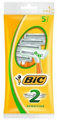 Produktbild von BIC 2, Packung 5, Rasiermesser mit Doppelklingen