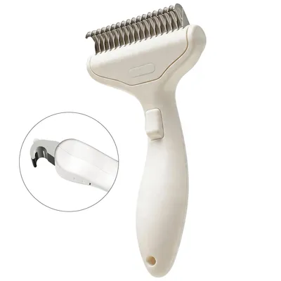 Produktbild von Unterwollbürste für Hunde & Katzen, Reinigungsbürste für Haustiere, Selbstreinigende Deshedding Bürste, Fellpflege & Entfilzungsbürste