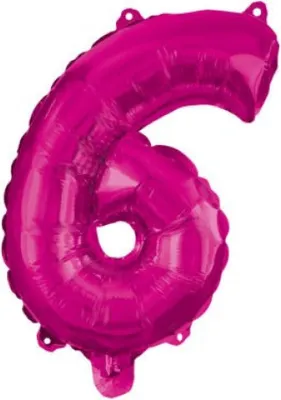Immagine prodotto di Palloncino in foil rosa shocking n. 6, 95 cm