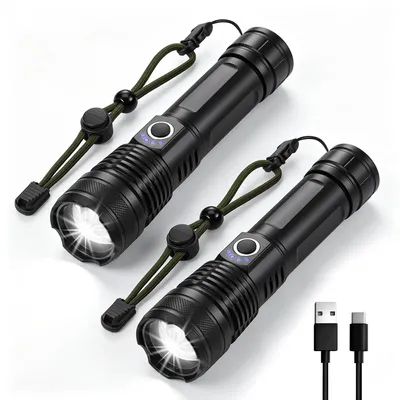 LED-Werklampen 2er-Pack, wiederaufladbar, 6 Modi, 17,5 cm