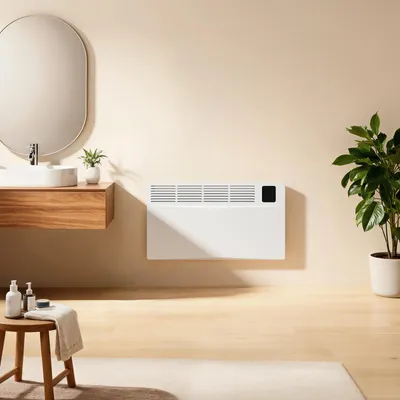 Produktbild von EMKE Konvektor Heizung 2000W mit WiFi & App, Elektroheizkörper Energiesparend, Wandheizung & Standgerät mit Rollen, 24/7 Timer, Weiß