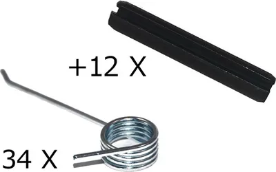Obrázok produktu pre 34 X pružina +12 X puzdro pre ventilátorový valec Gardena Brill Hattrick 40 EH BHC BHR V12