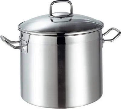 Produktbild von Schulte-Ufer XXL-Topf ProfessPlus i, Hoch, Kochtopf, Suppentopf, Edelstahl, 24 cm, 9 L, 0469-24 i