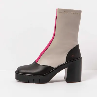 Produktbild von Art Stiefeletten mit Absatz Damen 1973 NAPPA BLACK-GREY/BERNA Farbe Schwarz