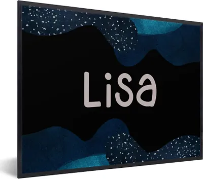 Produktbild von MuchoWow® Gerahmtes Poster Lisa - Pastell - Mädchen 80x60 cm - Poster mit Schwarzem Bilderrahmen Wandposter Rahmen Foto Bilder - Schwarzem - Mit Gestell