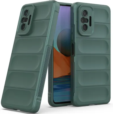 Image de Etui Redmi Note 10 Pro, étui de protection antichoc en TPU Silicone pour Xiaomi Redmi Note 10 Pro/10 Pro Max Vert