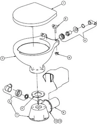 Obrázek produktu pro Motor čerpadla Johnson 24v Für Toilette Johnson, Modell 'Premium