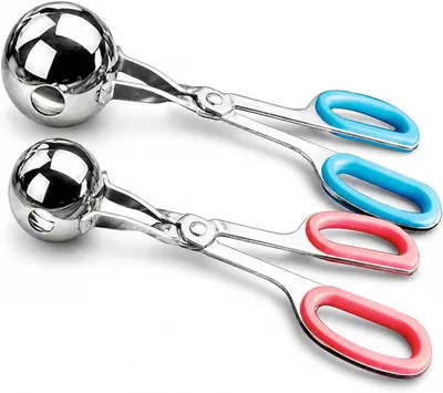 Produktbild von 2er Fleischbällchenzange Edelstahl Für Meatballs Keksteig BBQ