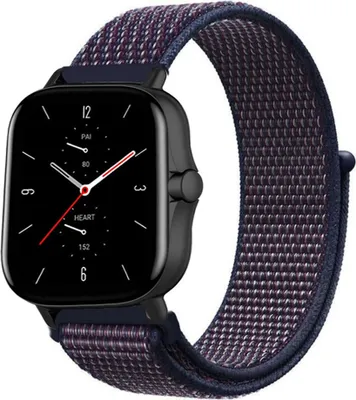 Produktbild von Strap-it Amazfit GTS 2 Nylonarmband ( Lila-Blau )