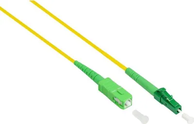 Produktbild von Patchkabel LWL Simplex OS2, 2m, LC/SC, gelb, LSZH