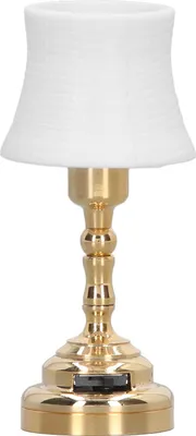 Obrázok produktu pre Stolová lampa pre bábiky 1: 12 v modernom štýle Domček pre bábiky Miniatúrne stolové svetlo pre dekoráciu