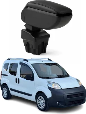 Image de Accoudoir pour Peugeot Bipper 2008-2016 Vinyl Abs Noir Coulissant
