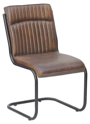 Produktbild von MASSIVMOEBEL24.DE Freischwinger Echtleder 52x61x92 braun IRON LABEL #03