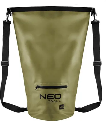 Produktbild von NEO TOOLS Wasserdichter Rucksack 40L aus PVC 500D - 2 in 1 Wasserdichte Tasche und Rucksack - mit Einer Schnalle verschlossen - Reißverschluss Tasche