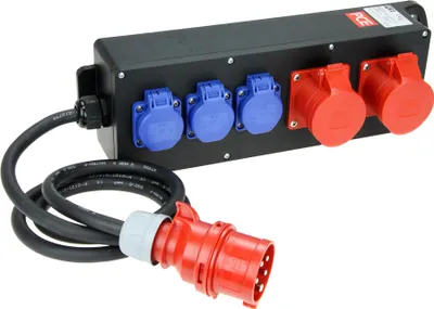 Produktbild von Mobiler Vollgummi-Verteiler CEE 16A Schuko IP44 PCE