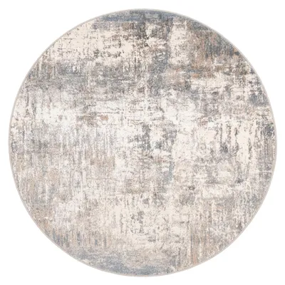 Image de Volero - Tapis rond lavable - Misha Grunge Crème/Gris - Ø 230cm