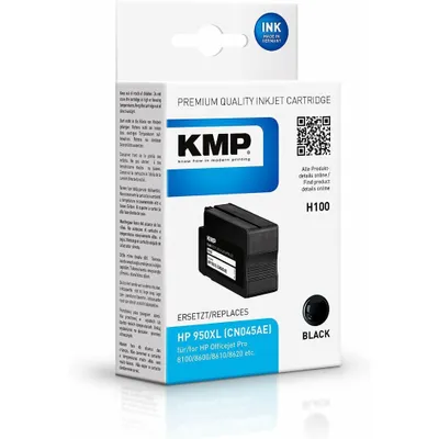 Produktbild von KMP H100 - 80 ml - Schwarz - kompatibel - Tintenpatrone (Alternative zu: HP 950XL, HP CN045AE)