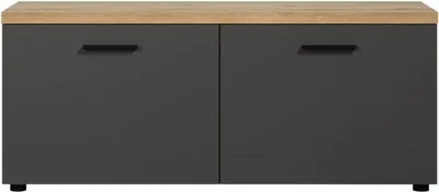 Image de Baggio meuble tV 2 portes anthracite.