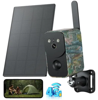 Immagine prodotto di Telecamera di sicurezza per esterni 4G con scheda SIM - Batteria 10000 mAh - 3 MP - IP66