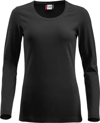 Produktbild von Damen Langarmshirt Carolina aus Single-Jersey mit Rundhalsausschnitt und figurbetontem Schnitt