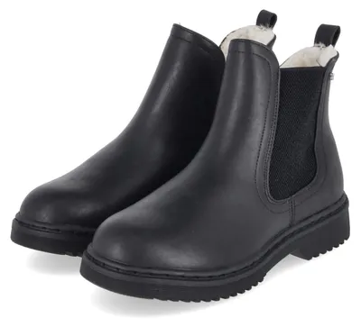 Immagine prodotto di Stivali Chelsea invernali da donna, marca Indigo, colore nero, materiali: tessuto e sintetico, taglia: 36