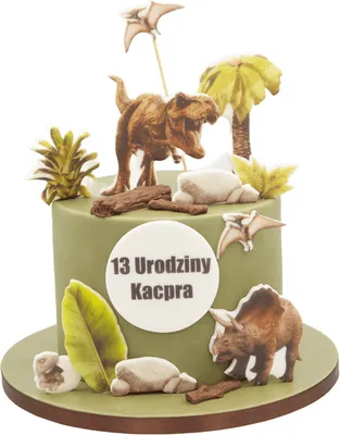 Obrázok produktu pre Sweetfanaberia | Sada dekorácií na tortu - Dinosaurus - 14 kusov - realistická dekorácia - jedlá
