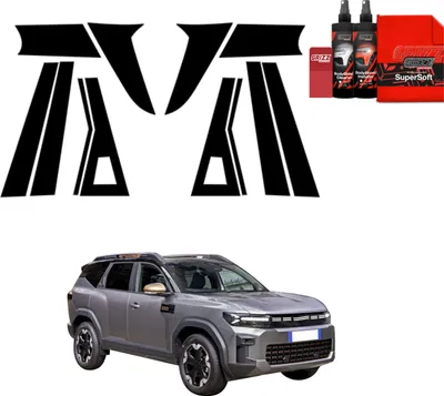 Obrázek produktu pro 12in1 Černá ochranná fólie Grizz Protector pro sloupky A-B-C – Dacia Bigster (2025)
