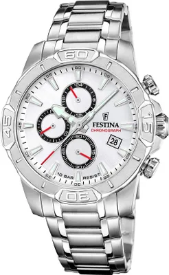 Produktbild von Festina Herrenuhr Timeless Chronograph Armbanduhr Edelstahl silber UF20704/1