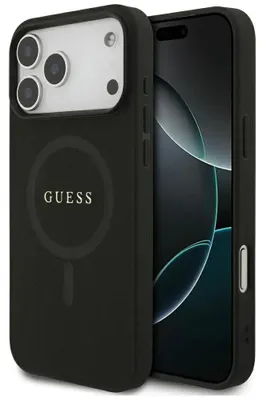 Zdjęcie produktu dla Etui Guess Saffiano Classic Logo MagSafe do iPhone 17 Pro Max czarny