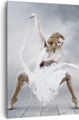 Produktbild von Bild auf Leinwand - Leinwandbild - Einteilig - Frau Tänzerin Ballett - 70x100cm - Wand Bild - Wanddeko - Wandbilder - Leinwanddruck - Wanddekoration - Leinwand bilder - Wandbild - PA70x100-2665