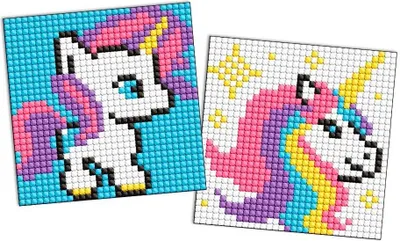 Zdjęcie produktu dla Mozaika diamentowa dla dzieci naklejka - Jednorożec 9x9 cm