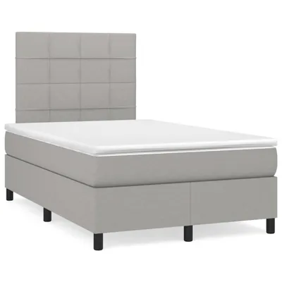 Obrázok produktu pre vidaXL Boxspring posteľ s matracom Light Grey 120x200 cm Látka
