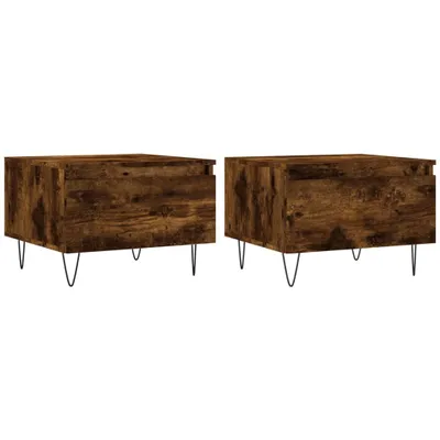 Obrázok produktu pre vidaXL Konferenčné stolíky 2 ks. Údený dub 50x46x35 cm odvodený výrobok z dreva