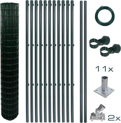 Produktbild von Gartenzaun Gelast - Verzinkt und PVC-beschichtet - 15 x 25 Meter - Grün