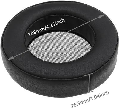 - Ersatz Eiweiß Leder Ohrpolster - Kopfhörer Reparaturteile - Schwarz - Kompatibel mit AKG K701 K702 Q701 Q702 K601 K612