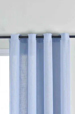 Produktbild von Vorhang Ösen »Essen« HxB 245x145 Blau Cationic Raffhalter Leinenstruktur blickdicht lichtdurchlässig 210 g/m² 202430