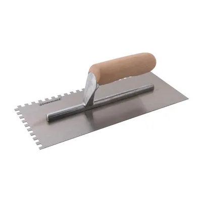 Produktbild von Zahnkelle 280 x 120 mm mit 6 mm Zahnung und Holzgriff
