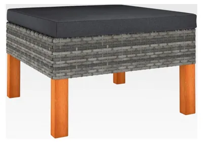Produktbild von Fußhocker aus Eukalyptusholz für Garten, Balkon und Terrasse