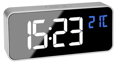 Produktbild von TFA Dostmann 60.2032.54 Quarz Wecker Silber Alarmzeiten 2 (60.2032.54)