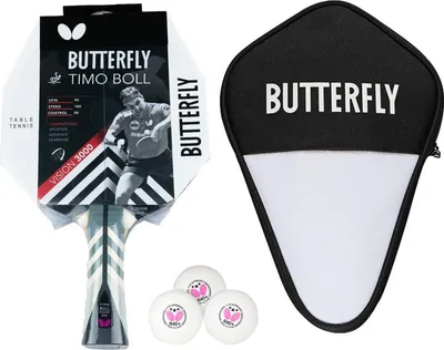 Produktbild von Butterfly 1x Timo Boll Vision 3000 Tischtennisschläger + Tischtennishülle + 3x 40+ 3*** Tischtennisbälle | Tischtennis TT Tabletennis
