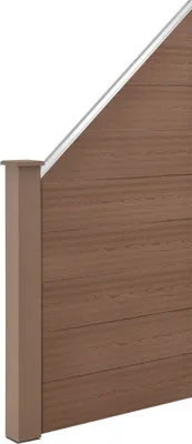 Obrázek produktu pro WPC zahradní plot Skloněný prvek Soukromí Screen Windbreak Lamelový plot Brown [neu.holz]