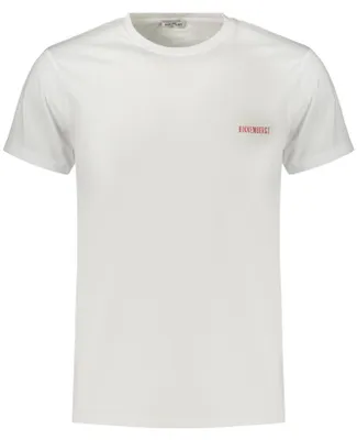 Produktbild von Weißes Herren-T-Shirt mit vertikalen Streifen und Logodruck