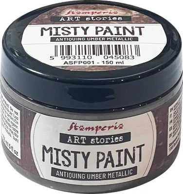 Produktbild von Metallicfarbe Misty Paint Antiquing Umber 150 ml - Stamperia Art Stories